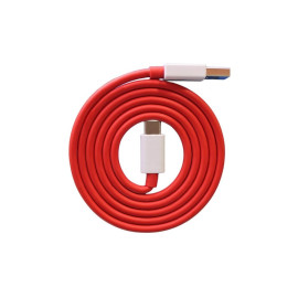 Dash Charging Cable, Type C 3ft 5v 4a Fast Charge Data Cable For All Oneplus  (Red And White)