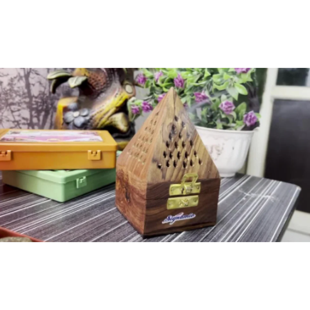 Signamio Wooden Dhoop Cup Stand Holder