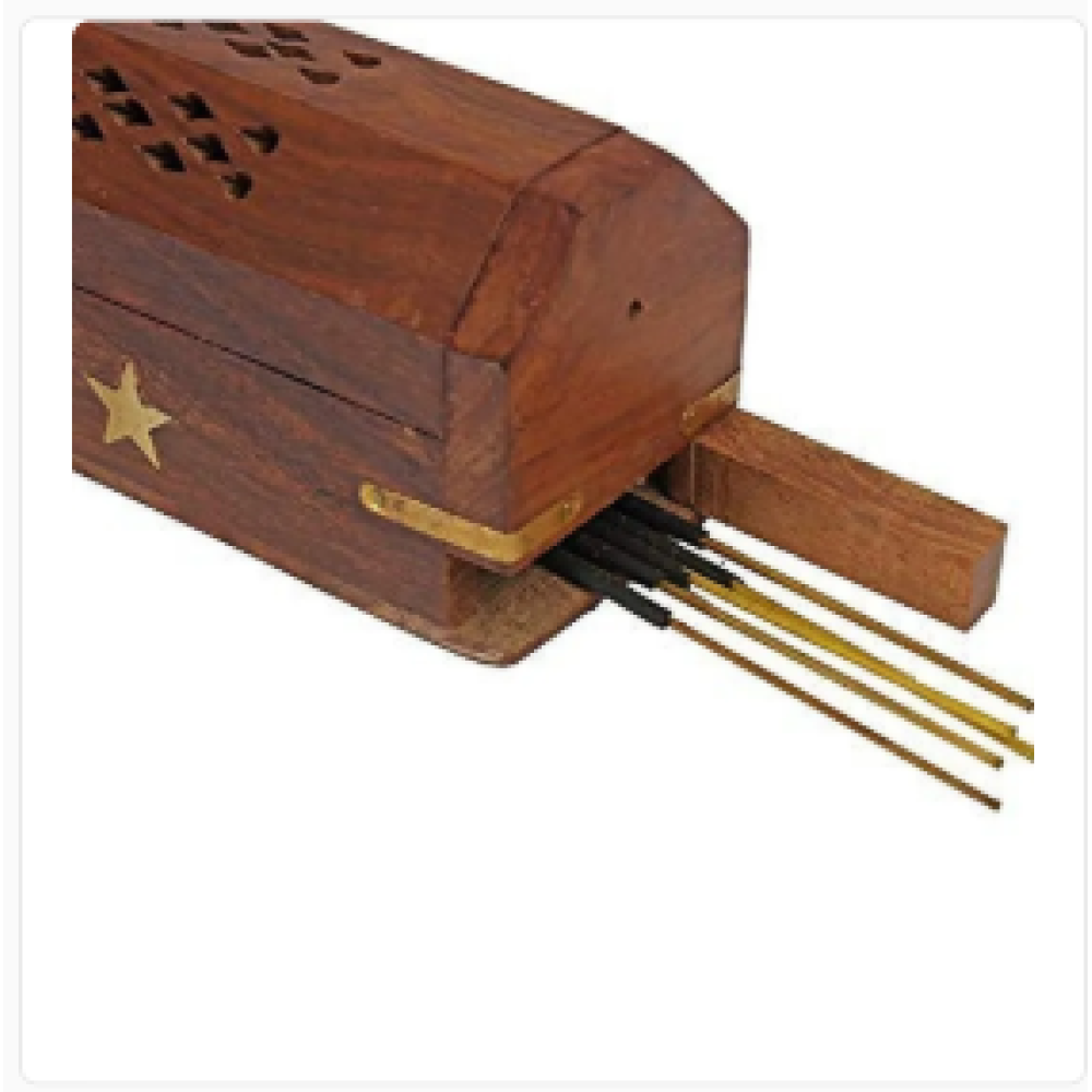 Wooden Pyramid Incense Box Fragrance Stand Holder Agarbati