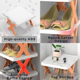 5-Layer Stackable Shoe Rack – Durable Plastic Shoe Organizer for Home, Bedroom & Entryway