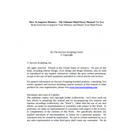 How To Improve Memory - The Ultimate Mind Power Manual - The Best Brain Exercises to Improve Your Memory and Master Your Mind Power ( PDFDrive )