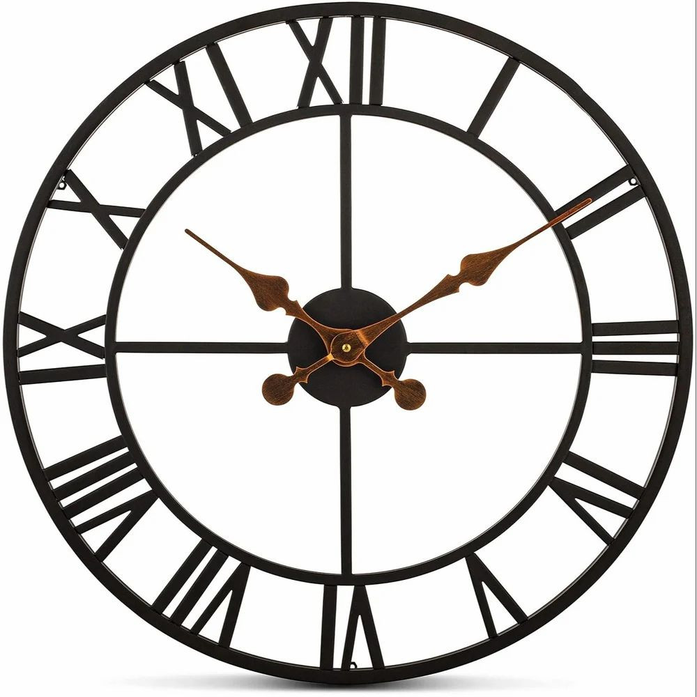 Analog Iron Wall Clock, 12 inch