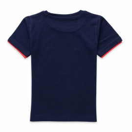 Round Navy,Red Boys Tshirt And Shorts, Half Sleeves, Printed