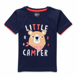 Round Navy,Red Boys Tshirt And Shorts, Half Sleeves, Printed