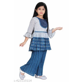 Girls Printed Top Palazzo Set