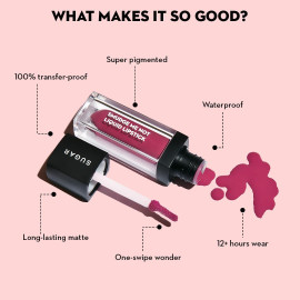 Sugar Cosmetics - Smudge Me Not - Liquid Lipstick ,ultra Matte, Transferproof And Waterproof, Lasts Up To 12 Hours ,4.5ml - 21 Aubergine Queen 