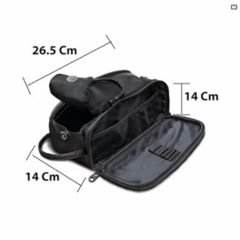 PU Leather Toiletry Bag for Men or Women Toiletries Kit for Travel Organizer Leather Bag