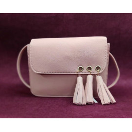 Pu Leather Stylish Ladies Sling Bag (Baby pink)
