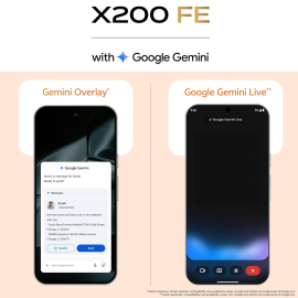 VIVO X200 FE 5G (Luxe Grey, 12GB RAM, 256GB Storage)