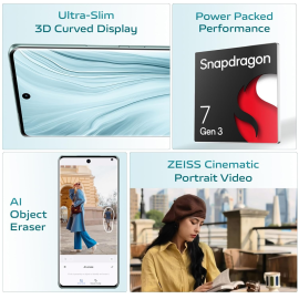 Vivo V40 5G (Ganges Blue, 8GB RAM, 256GB Storage)