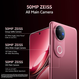 VIVO V50 5G Elite Edition Rose Red, 12GB RAM, 512GB Storage