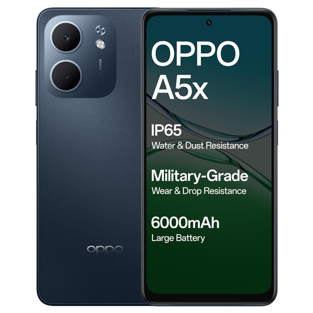 Oppo A5X 5G Midnight Blue Smart Phone, (4GB RAM, 128GB Storage)
