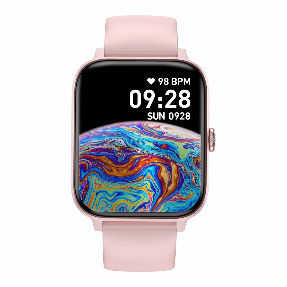 Nervfit Vibe Smartwatch with 1.85 LED Display Bluetooth Calling (Orchid Pink)