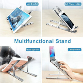 Metal Portable Laptop Stand, with 6 Adjustable Angles