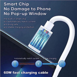 All in One 60W USB Fast Charging Data Cable Set Type C Lightning & Micro USB
