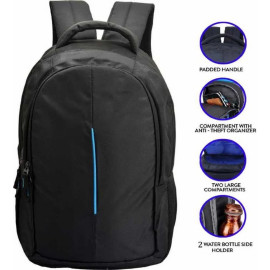 GENERIC Black Laptop Backpack Bag, Capacity: 20 L