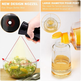 Oil Sprayer and Oil Dispenser Bottle for Kitchen, Glass Oil Bottle