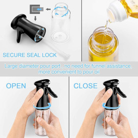 Oil Sprayer and Oil Dispenser Bottle for Kitchen, Glass Oil Bottle