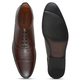 LOUIS STITCH Men's Formal Lace-up Oxford Shoes for Men | Solid Design | Ideal for Formal, Business Casual, and Parties