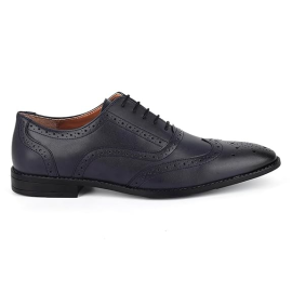LOUIS STITCH Men's Formal Lace-up Brogue Shoes | Solid Design | Ideal for Formal, Business Casual, and Parties -RGBG