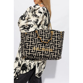 Black Pu Leather Printed Ladies Designer Handbag