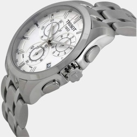 Silver Tissot Couturier Men Chronograph Stainless Steel Watch