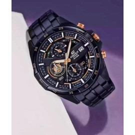 Casio Edifice Men's Black Chronograph Stainless Steel Watch, Model Name/Number: EFR-556DC-1AV-(EX493)