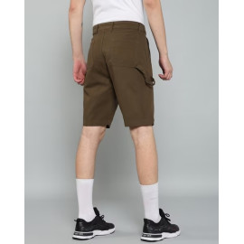 Side Belt Detail Fly With Button Closure City Shorts