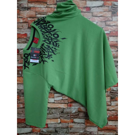 Round Drop Shoulder T Shirt, Half Sleeves, Printed