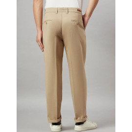 Khaki Studio Nexx Men's cotton Pleated trousers, Regular Fit