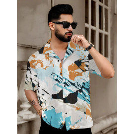 Polycotton Beach Aloha Hawaiian Goa Floral Printed Shirt, Half sleeves