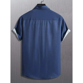 Casual Dotted Print Men Digital Printed Party Wear Lycra Shirt, Half Sleeves