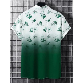 Casual Floral Print Digital Printed Mens Shirt, Half Sleeves