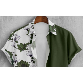 Pattern: Printed Lycra Men Green Party Wear Shirt