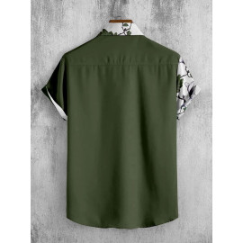 Pattern: Printed Lycra Men Green Party Wear Shirt