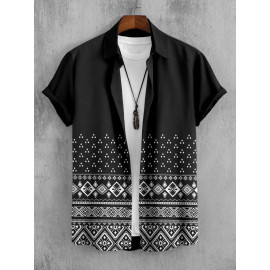 Dotted Print Digital Printed Casual Shirts, Half Sleeves