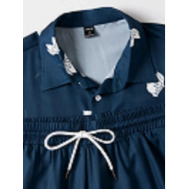 Printed Men Night Suits Cotton, Turquoise