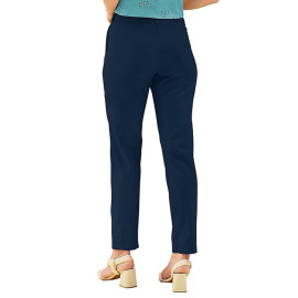 Dhruvil Impex Blue Lightweight Women's Trousers for Everyday Wear