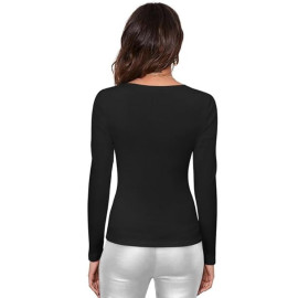 Women's Plain Square-Neck Blouse, Full Sleeve top for Women Stylish Western