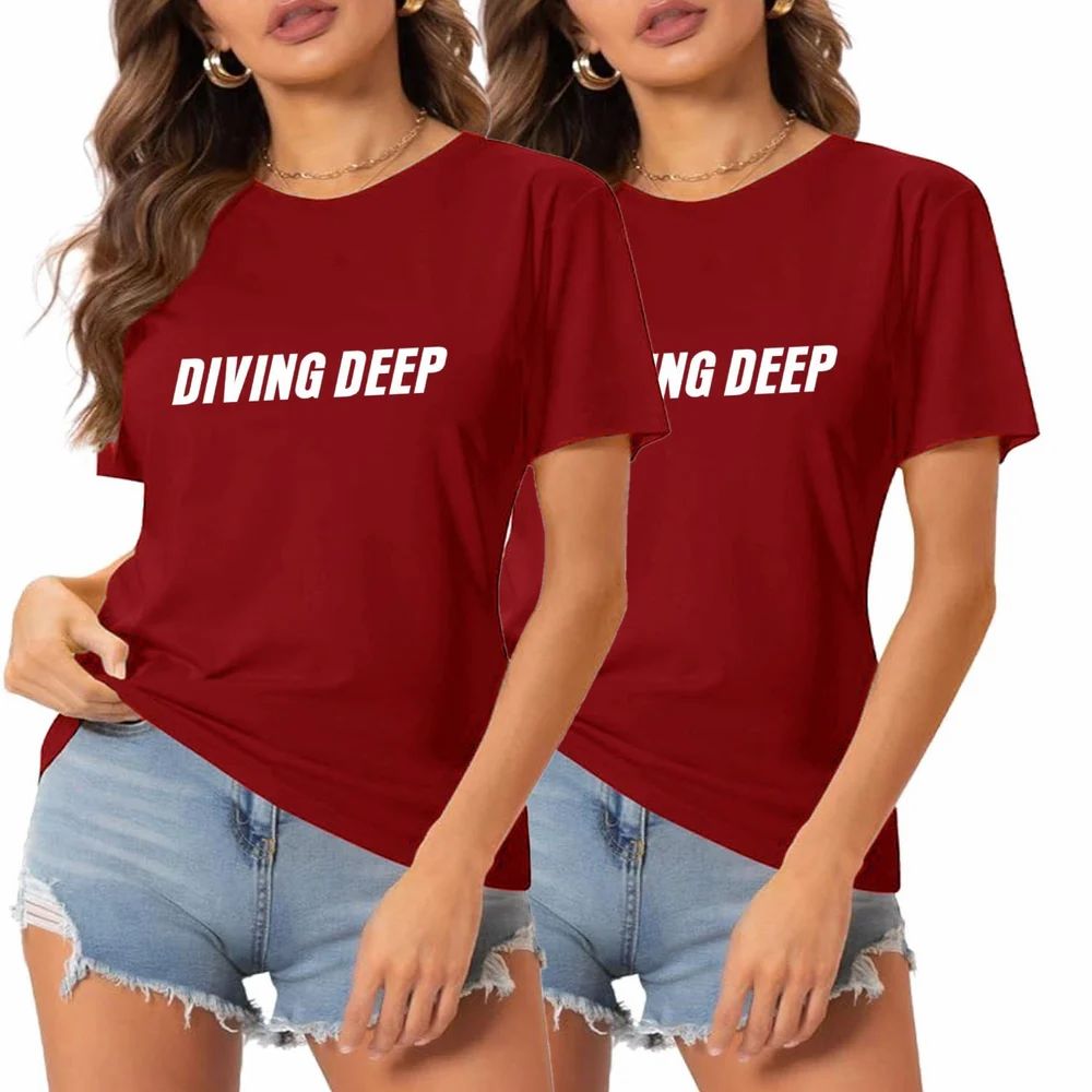 Half Sleeve Stylish Womens Cotton Blend T Shirts