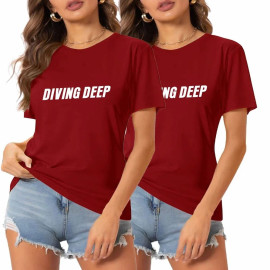 Half Sleeve Stylish Womens Cotton Blend T Shirts