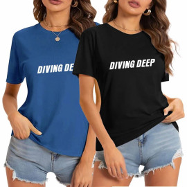 Half Sleeve Stylish Womens Cotton Blend T Shirts