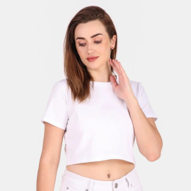 PLAIN CROP TOP 195 GSM 100% Cotton Bio-Wash and Enzyme Wash