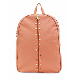 Pink Plain Ladies Backpack Bag