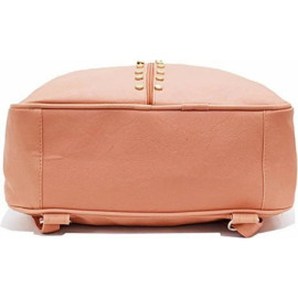 Pink Plain Ladies Backpack Bag