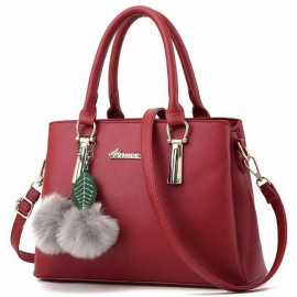 PU Leather Ladies Blue Handbag