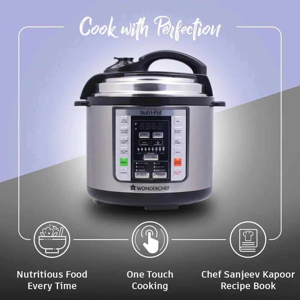 Capacity: 3 Litre Wonderchef Nutri Pot 3L Electric Pressure Cooker