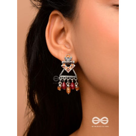 DESERT BLOOM- EARTHY-HUED STATEMENT EAR JACKETS