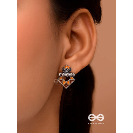 DESERT BLOOM- EARTHY-HUED STATEMENT EAR JACKETS