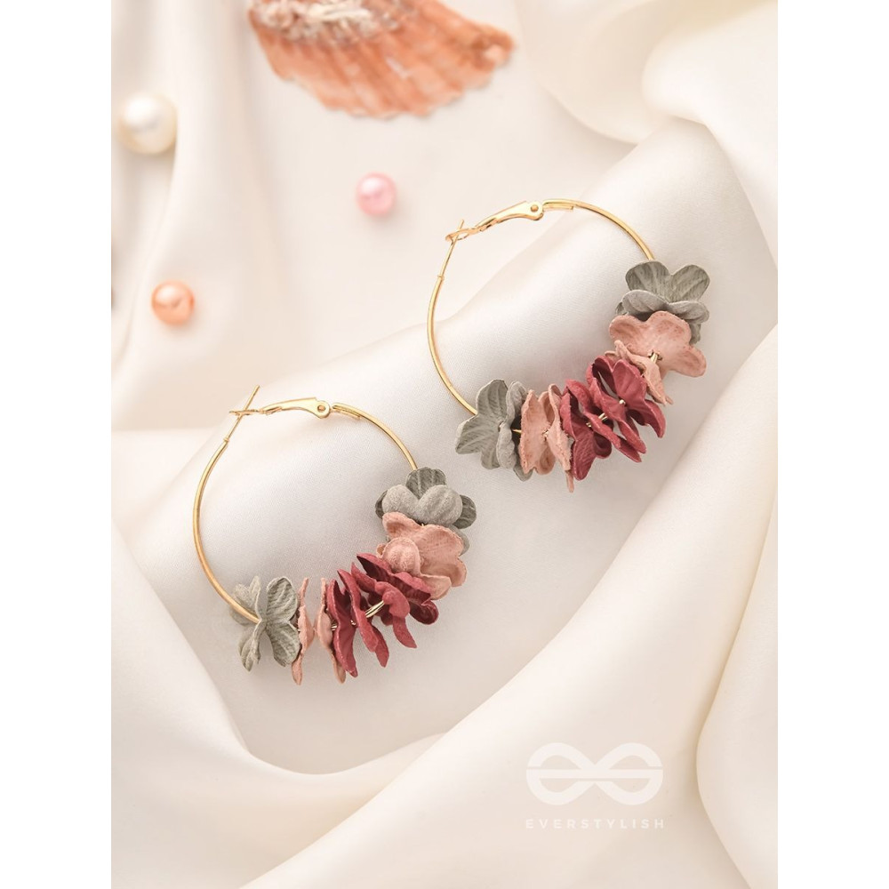 An Autumn Blend- Floral Delight Hoops- Multicolour